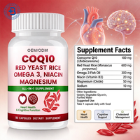 Complément Herbal CoQ10 300mg en Capsules Marque Blanche Oméga-3 Santé Cardiaque Soutien Immunitaire Complexe Coenzyme Q10 10 en 1 Capsules