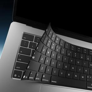 <span class=keywords><strong>Housse</strong></span> de clavier en TPU mince noire, étanche, pour protéger le clavier des ordinateurs portables <span class=keywords><strong>Macbook</strong></span> <span class=keywords><strong>Pro</strong></span> 14/16 M1/M2/M3/M4 et <span class=keywords><strong>Macbook</strong></span> Air <span class=keywords><strong>13</strong></span>/15 M2/M3/M4 - Product Image 1