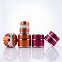 Pot cosmétique en aluminium durable, emballage cosmétique polyvalent avec estampage à chaud pour divers produits de soin de la peau en pâte