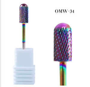 Foret à ongles en carbure arc-en-ciel fraise électrique enlever Gel polisseuse outil à ongles <span class=keywords><strong>ponceuse</strong></span> pour outils de manucure forme conique OEM - Product Image 6