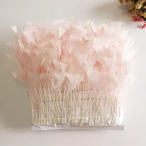 Personalized Reasonable Price Fabric Cotton Turkey Feather Customized Natural Pheasant Pink Feather Trim