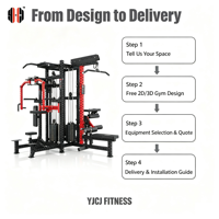 Appareil de musculation multi-stations en acier avec double tour de poids, rack à squats, module pour exercices des bras et des jambes, banc long, capacité 360 kg, pour salle de sport