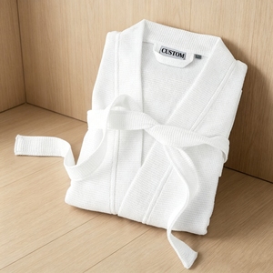 Peignoir de luxe léger en coton gaufré, séchage rapide, couleur et logo personnalisables, unisexe, pour hôtels 5 <span class=keywords><strong>étoile</strong></span>s, spas et usage domestique - Product Image 1