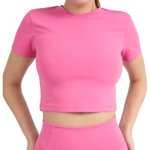 เสื้อครอปท็อปผู้หญิงแบบสั่งทำพิเศษ คอกลม ยืดได้ 4 ทิศทาง เหมาะสำหรับโยคะ - Product Image 3