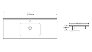 Lavabo rectangulaire en céramique à bord fin, produit à prix réduit, vente chaude, 80 cm - Product Image 4