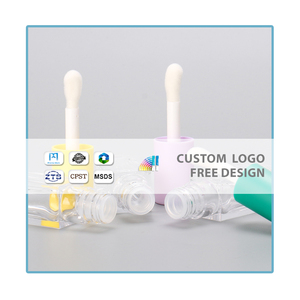 Conteneur de brillant à lèvres personnalisé avec logo, design givré carré de luxe, applicateur épais, tubes PETG vides – Grande Vente - Product Image 1