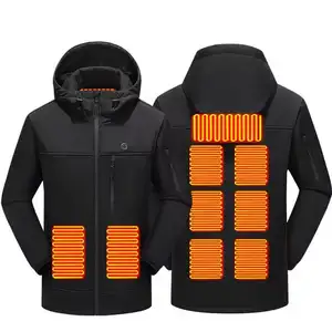 9 Zone Heating Clothing Hoodie Coat Winter Warmer Usb Thermal Heated Jacket For Men