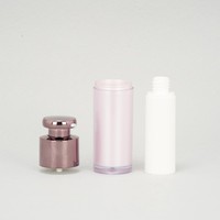 Flacon de sérum sans air pas cher de 15 ml, 30 ml, 50 ml, en plastique PP, emballage cosmétique vide, flacon de crème sans air avec pompe