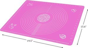 Food Grade Non-Stick Reusable Silicone Pastry <b>Mat</b> Dough <b>Rolling</b> and Baking <b>Mat</b> with Measurement Baking & Pastry Tools - Product Image 4