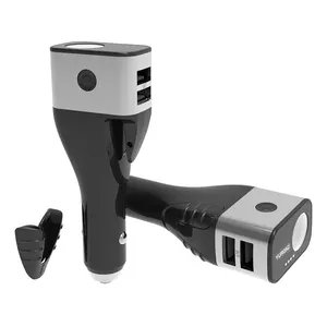 المزدوج <span class=keywords><strong>USB</strong></span> الطوارئ الهروب أداة سيارة شاحن هاتف خلوي مع مطرقة كسر النافذة مقعد-قاطع أحزمة - Product Image 1
