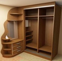 Armario minimalista de madera maciza para decoración del hogar, armario de almacenamiento marrón contemporáneo, armarios para dormitorio pequeño - Product Image 2