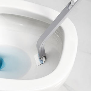 קיר-רכוב זמין חד פעמי אפור ולבן מברשת עם wand ניקוי פתרון ניקוי מברשות עבור חדר אמבטיה - Product Image 6