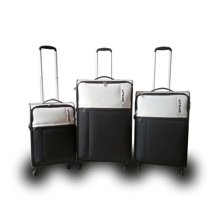 20 "/24"/28 "3 Stuks Set 600D Imitatie <span class=keywords><strong>Nylon</strong></span> Polyester Custom Logo Carryon Bag Reizen bagage Met Spinner