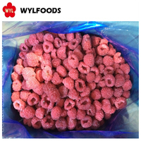 Bulkbessen Bevroren Frambozen Iqf Fruit Hele Oorsprong China Export Rusland