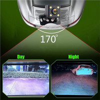 Caméra de recul HD grand angle pour voiture, caméra vidéo de recul pour véhicule, caméra de stationnement avec vision nocturne 4/8/12 LED