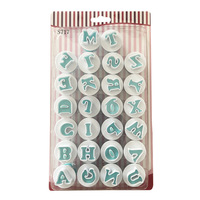 Moules à embosser et à découper en plastique pour gâteaux, 26 pièces, lettres majuscules et minuscules et chiffres, avec ressorts