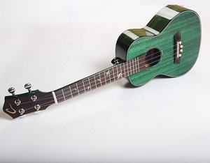 คอนเสิร์ตกีต้าร์23นิ้วอูคูเลเล่สีเขียวประกายด้วยหินสีสันสดใส - Product Image 2