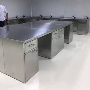 Heavy-Duty làm việc băng ghế dự bị thép không gỉ bàn làm việc với bồn rửa cho phòng sạch - Product Image 4