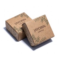 Boîte à rouge à lèvres en papier kraft, texture naturelle, estampage à chaud personnalisé, logo doré, emballage cosmétique