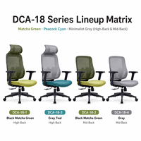 Chaise de bureau ergonomique à dossier moyen en maille, chaise de travail avec appui-tête 2D, mousse de densité 40, chaises pivotantes pour bureau à domicile