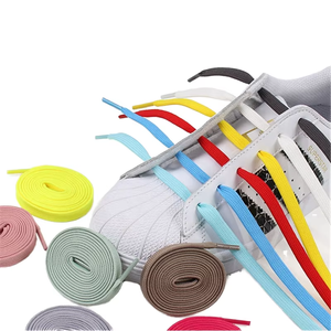 Lacets plats en polyester double couche unisexe Jodan AF SB Dunks, 8 mm de large, blancs, pour baskets, course à pied et sports de plein air - Product Image 1