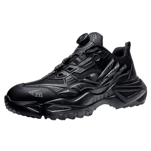 Sunland钢趾防粉碎橡胶纽扣调节防穿刺防滑飞网麂皮男士工业安全鞋 - Product Image 5