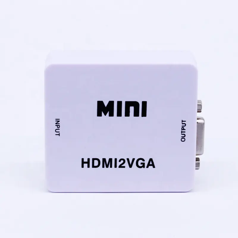 XboxDVDPS3プロジェクターコンバーターボックス用オーディオ電源付きMINIHDMI-VGAコンバーターボックスアダプターHD1080PHDMI2VGA