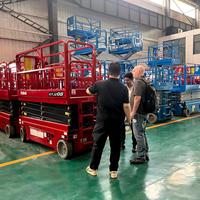 Plateforme élévatrice à ciseaux automotrice 6m 8m 10m 12m, plateforme de travail en hauteur de type ciseaux, petite plateforme élévatrice mobile en acier