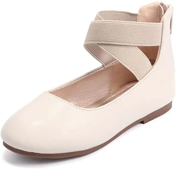 Giày Đầm Bé Gái Giày Đế Bằng Múa Ba Lê Mary Jane Ballerina Cho Trẻ Nhỏ Tập Đi Có Dây Đeo Mắt Cá Chân Co Giãn
