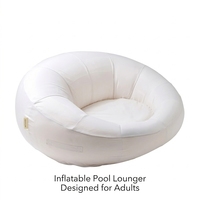 Runder Aufblasbarer Pool-Sessel für Erwachsene PVC Schwimmendes Sofa mit Rückenlehne Resort Hotel Kundenspezifisch OEM