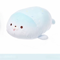 Peluche phoque colorée très populaire, décoration de canapé, cadeau de fête, jouet doux en peluche phoque multicolore