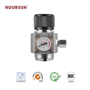 新しいスタイルのインレット3/8-24UNF、5/8-18UNFミニCO2レギュレータポータブルCo2充電器圧力計付きガス制御レギュレータ - Product Image 6