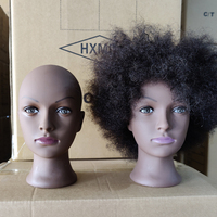 Tête de mannequin réaliste et douce à prix abordable pour la formation à la confection de perruques et l'exposition de cheveux