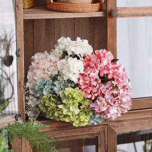 زهرة هيدرانجيا اصطناعية بـ 6 فروع، رأس زهرة كبير، لا تحتاج للعناية - زينة مكتبية واقعية - Product Image 4