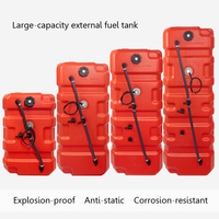 Kit de conduite de carburant pour moteur hors-bord, réservoir de carburant externe épaissi de grande capacité 24L avec tuyau et connecteurs, compatible avec les moteurs hors-bord Mercury
