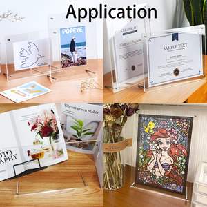 Support de signalétique en acrylique premium, <span class=keywords><strong>cadre</strong></span> vertical pour licence commerciale avec vis de fixation, présentoir de bureau personnalisé pour logo et récompenses - Product Image 5