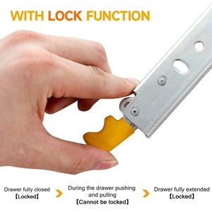 ערוץ טלסקופי 200 ק "ג חובה כבד במגירה מגרות מגרות חתוך מגרות עם מנעול - Product Image 3