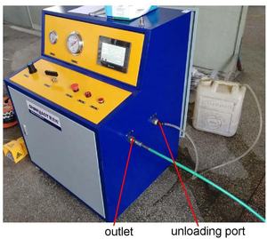 China Factory Direkt gelieferte pneumatisch-hydraulische Expansions maschine zum Erweitern von Kühler rohren Druck prüfmaschine - Product Image 3