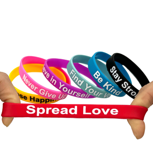 Bracelets en silicone imprimés à bas prix avec citations inspirantes 'Believe Yourself', bracelets en caoutchouc inspirants '<span class=keywords><strong>Seay</strong></span> Strong' - Product Image 4