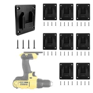 Soporte de Pared con Gancho Rectangular Negro de Alta Resistencia para Dewalt 20V Milwaukee M18 - Product Image 1