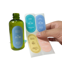 Étiquette de bouteille de soin de la peau de qualité supérieure, autocollant durable et imperméable pour les contenants de crème solaire, de sérum et de crème hydratante