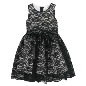 Vestido de niña con falda abullonada y ojales, vestido de princesa de encaje, vestido sin mangas para niños, verano 2022, venta al por mayor - Product Image 3