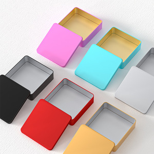 Boîte à biscuits en métal rouge carrée, boîte <span class=keywords><strong>de</strong></span> rangement alimentaire pour la pâtisserie <span class=keywords><strong>de</strong></span> Noël, emballage et cadeaux <span class=keywords><strong>de</strong></span> fête - Product Image 6
