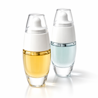Flacon à double compartiment 30ml+3ml pour séparation poudre-liquide, contenant de mélange frais pour emballage de suppléments nutritionnels pour animaux de compagnie