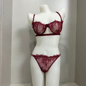 Completo Intimo Sexy da Donna con Ricamo Floreale in Pizzo, <span class=keywords><strong>Senza</strong></span> Ferretto, per Taglie Forti, Estivo - Product Image 5