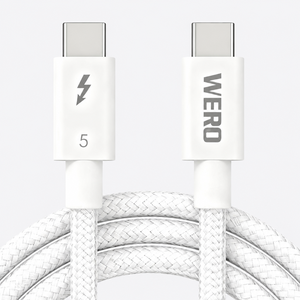 Cavo Thunderbolt 5 Type-C Intrecciato in TPE/Nylon, USB-C 80Gbps 240W, 0,5/1,0 Metri, Certificato per Computer, Laptop, Dock, SSD, Monitor - Product Image 2