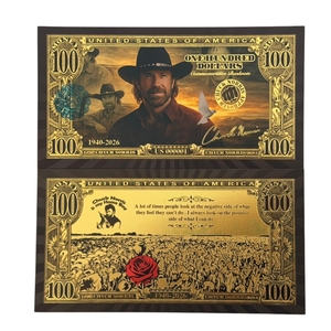 Billete de 100 Dólares de Chuck Norris, 4 Tipos, Chapado en Oro de 24K, para Regalo, 2026 - Product Image 5