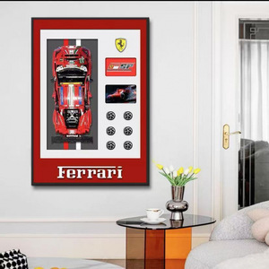 ภาพตกแต่งผนัง 3 มิติ รูปแบบเลโก้สีดำ สำหรับคนดังทางอินเทอร์เน็ต วัสดุอะลูมิเนียมอัลลอยด์ เหมาะสำหรับตกแต่งห้องนั่งเล่นและห้องนอน - Product Image 2