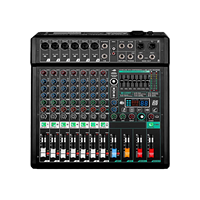 Console de mixage audio professionnelle 8/12/16 canaux, contrôleur DJ, console de mixage audio, alimentation fantôme 48V, effets 99DSP avec MP3/BT/USB