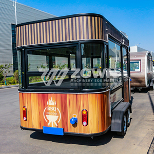 Mobile BBQ Food <b>Trailer</b> With Wood Panel Design And Summer Party Theme - Product Image 3